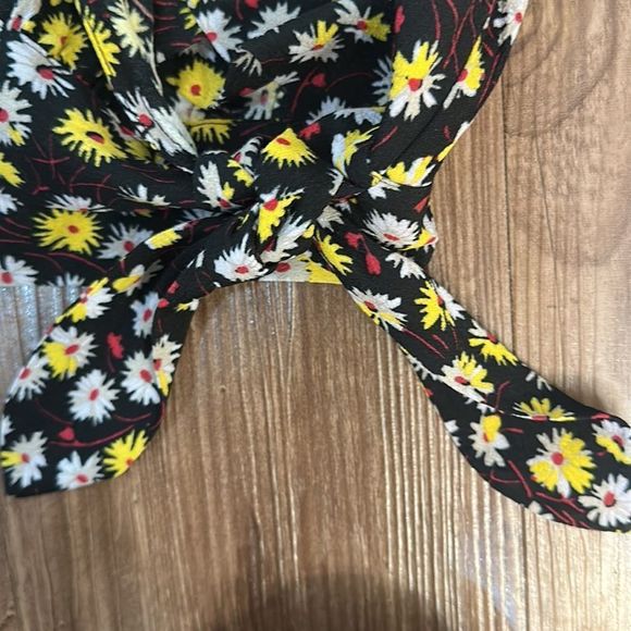 Madewell Loose Floral Wrap Waist Tie Blouse - Picture 5 of 7